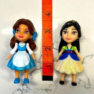 My first Disney princess sparkle, edition, plastic figurines for cake toppers